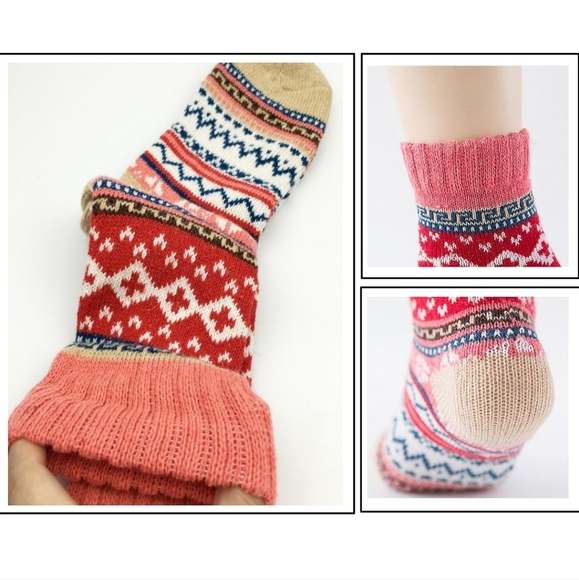 YZKKE 5Pack Womens Vintage Winter socks - Picture 3 of 4